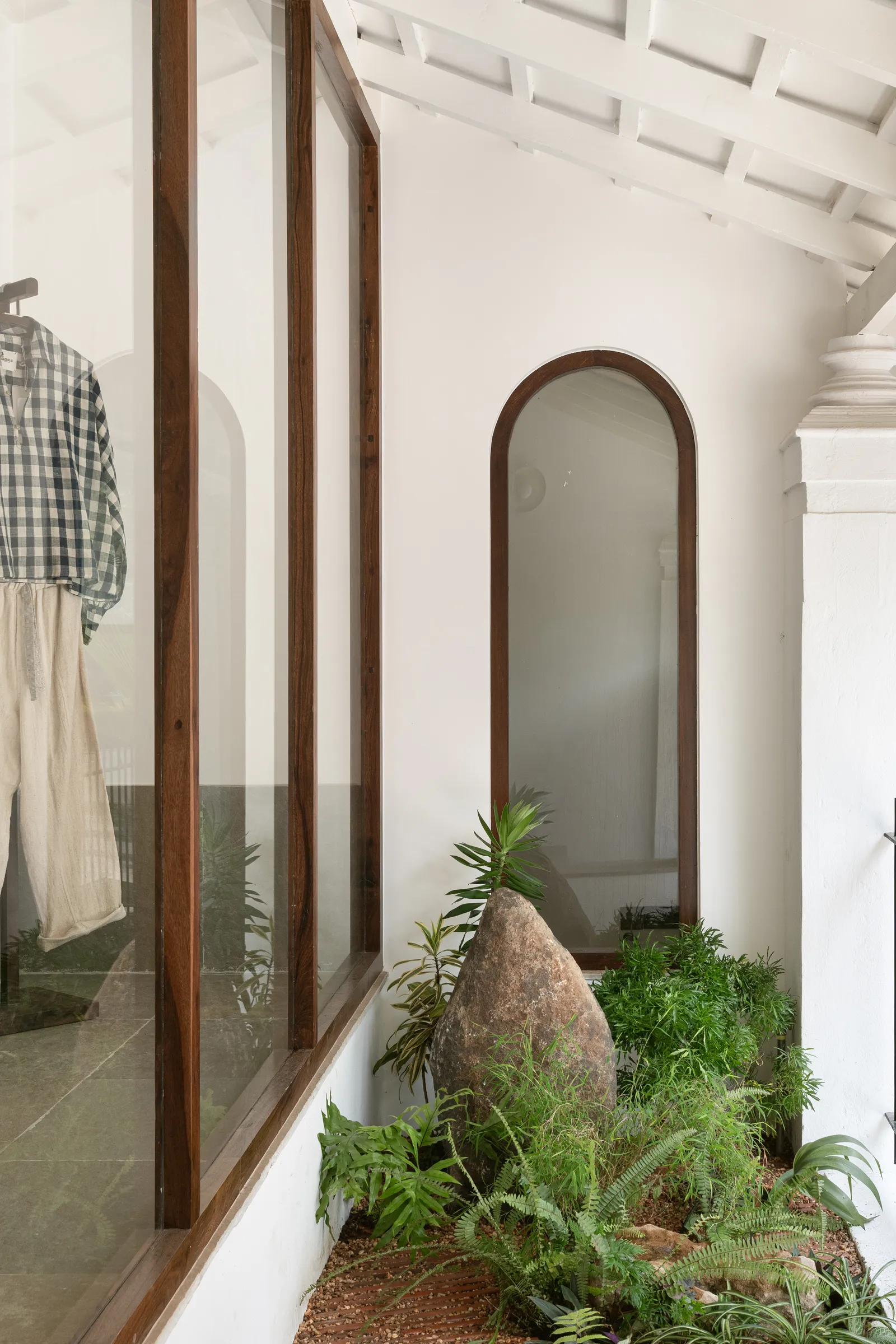 Storefront window and landscape at Naushad Ali Atelier