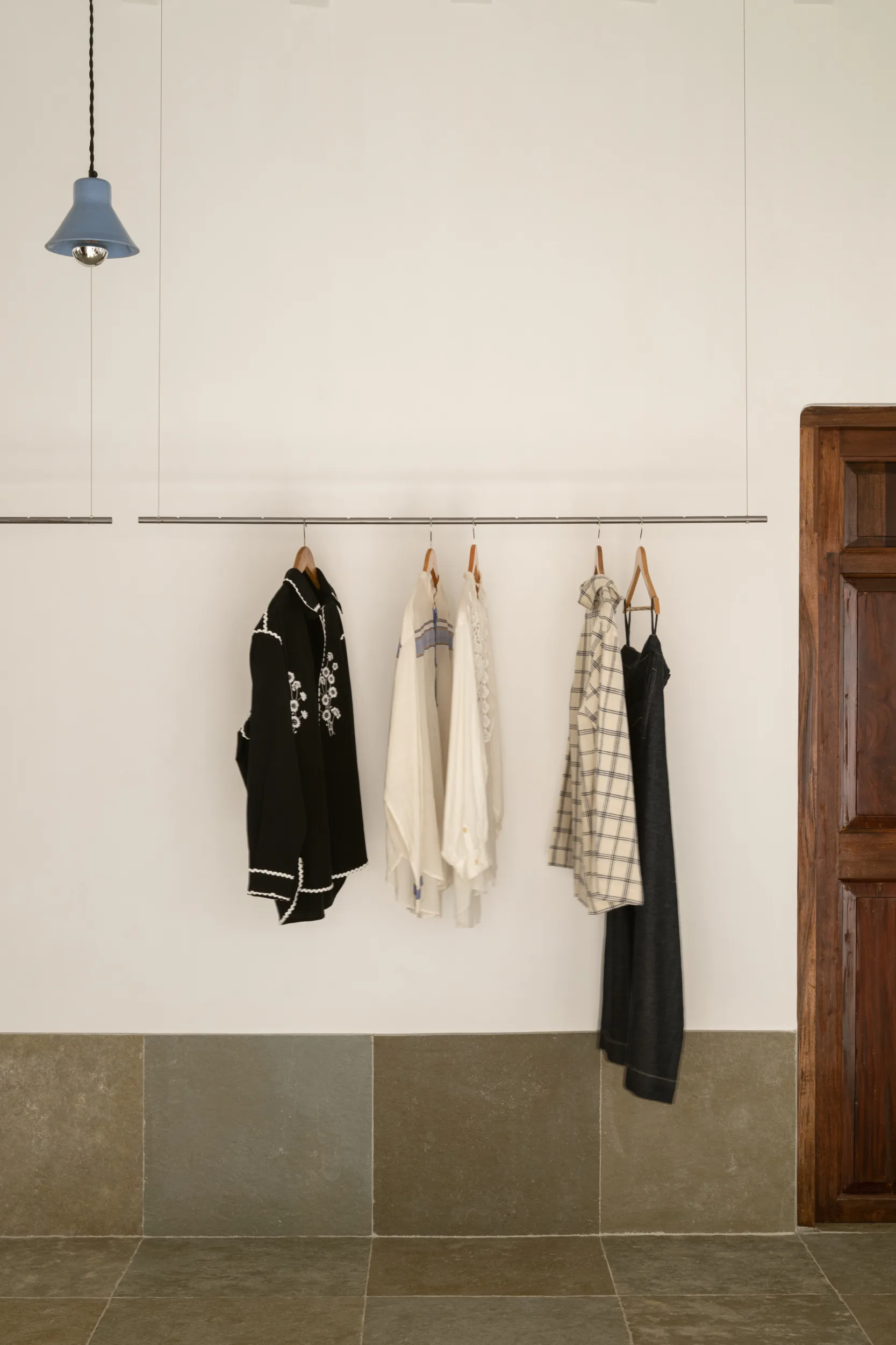 Menswear room at Naushad Ali Pondicherry atelier