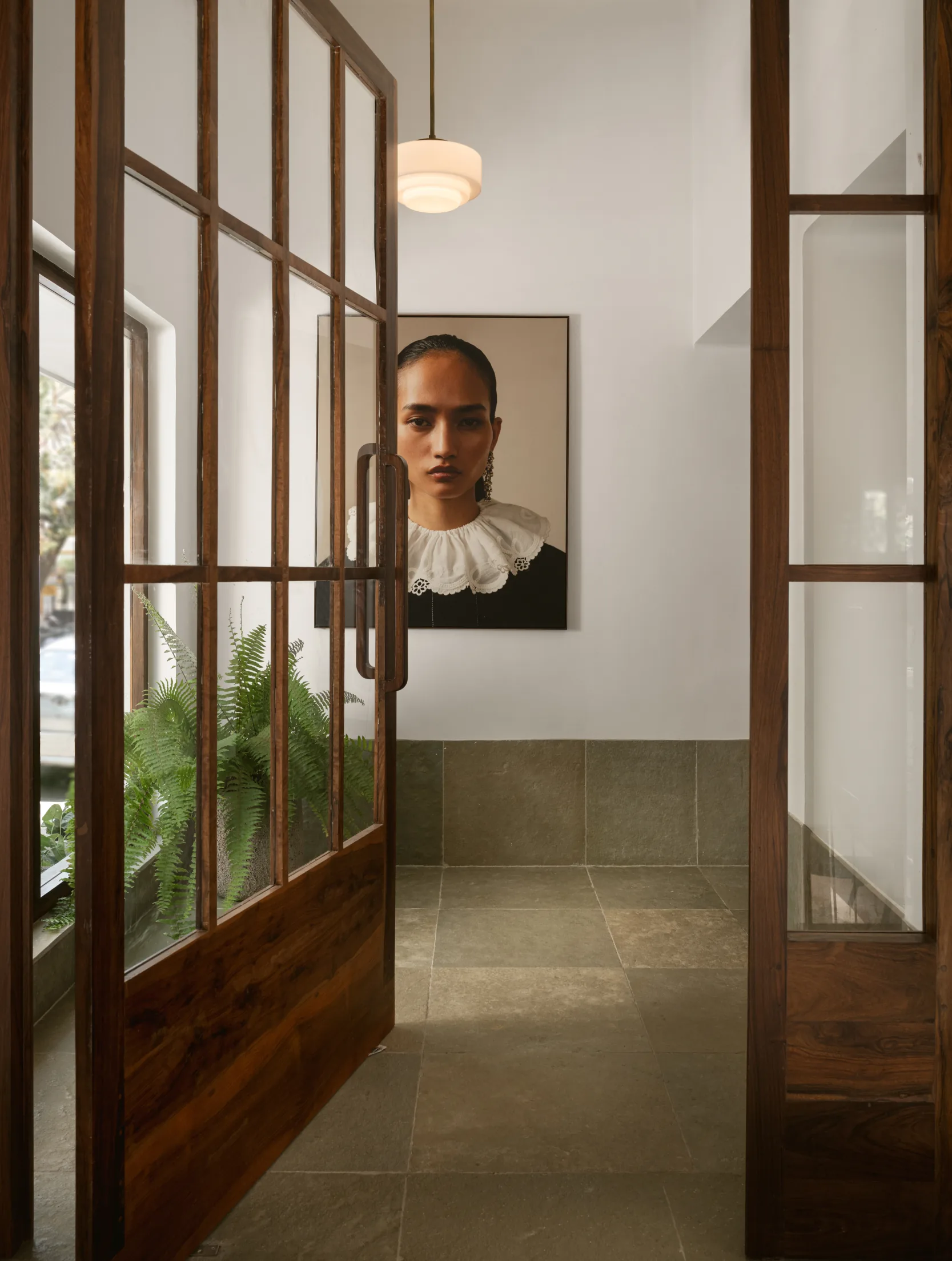 Garden entrance to Naushad Ali Pondicherry atelier
