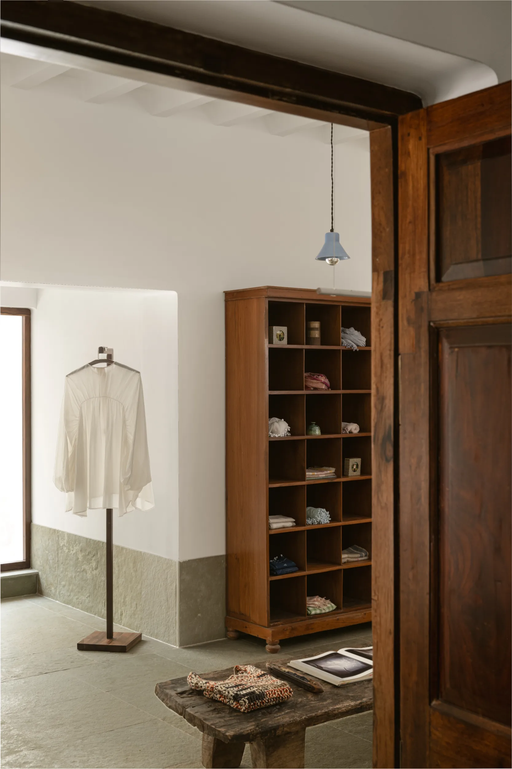 Main retail space with Tandur stone flooring and timber interiors