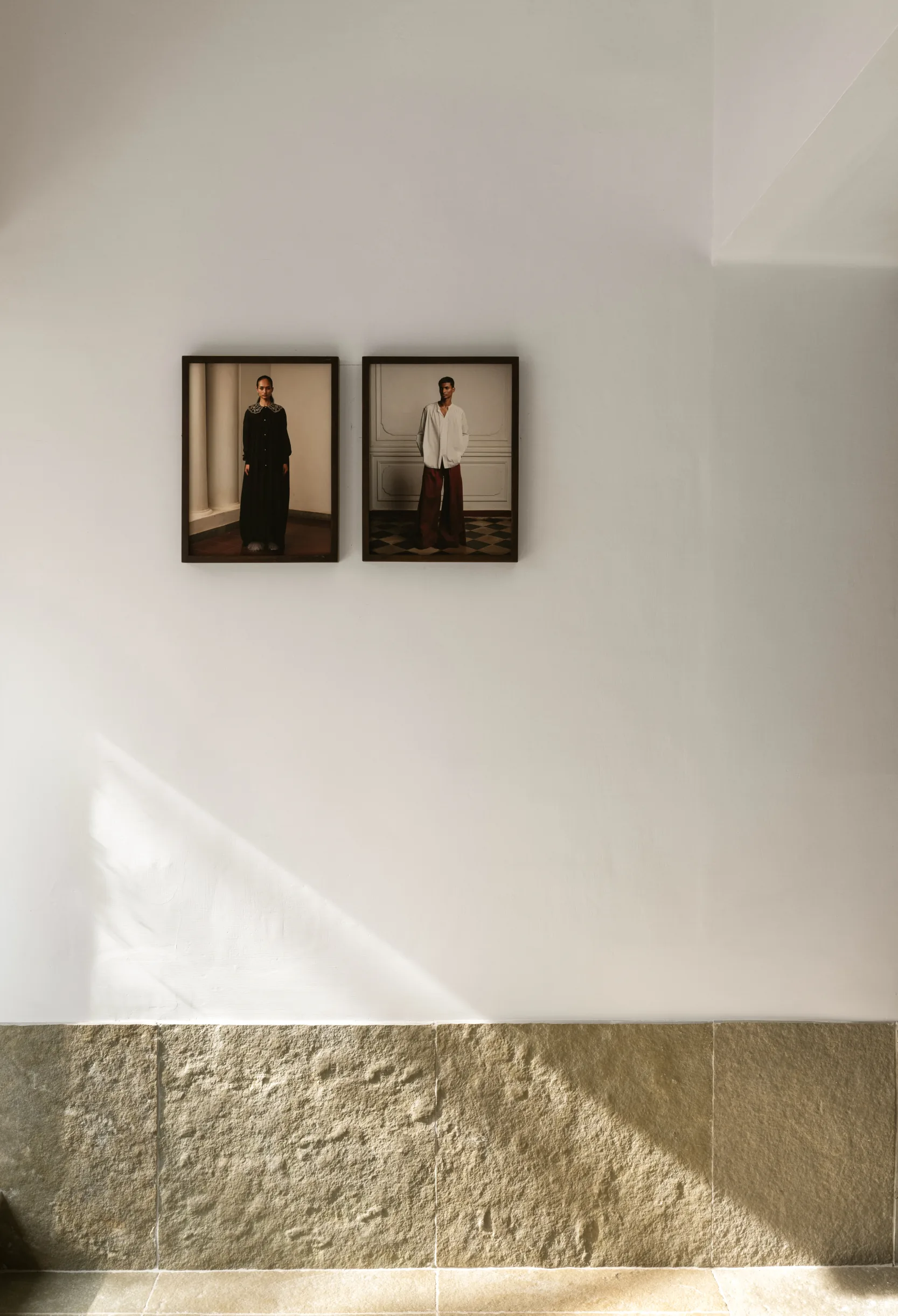 Handmade ceramic and timber details inside Naushad Ali flagship store