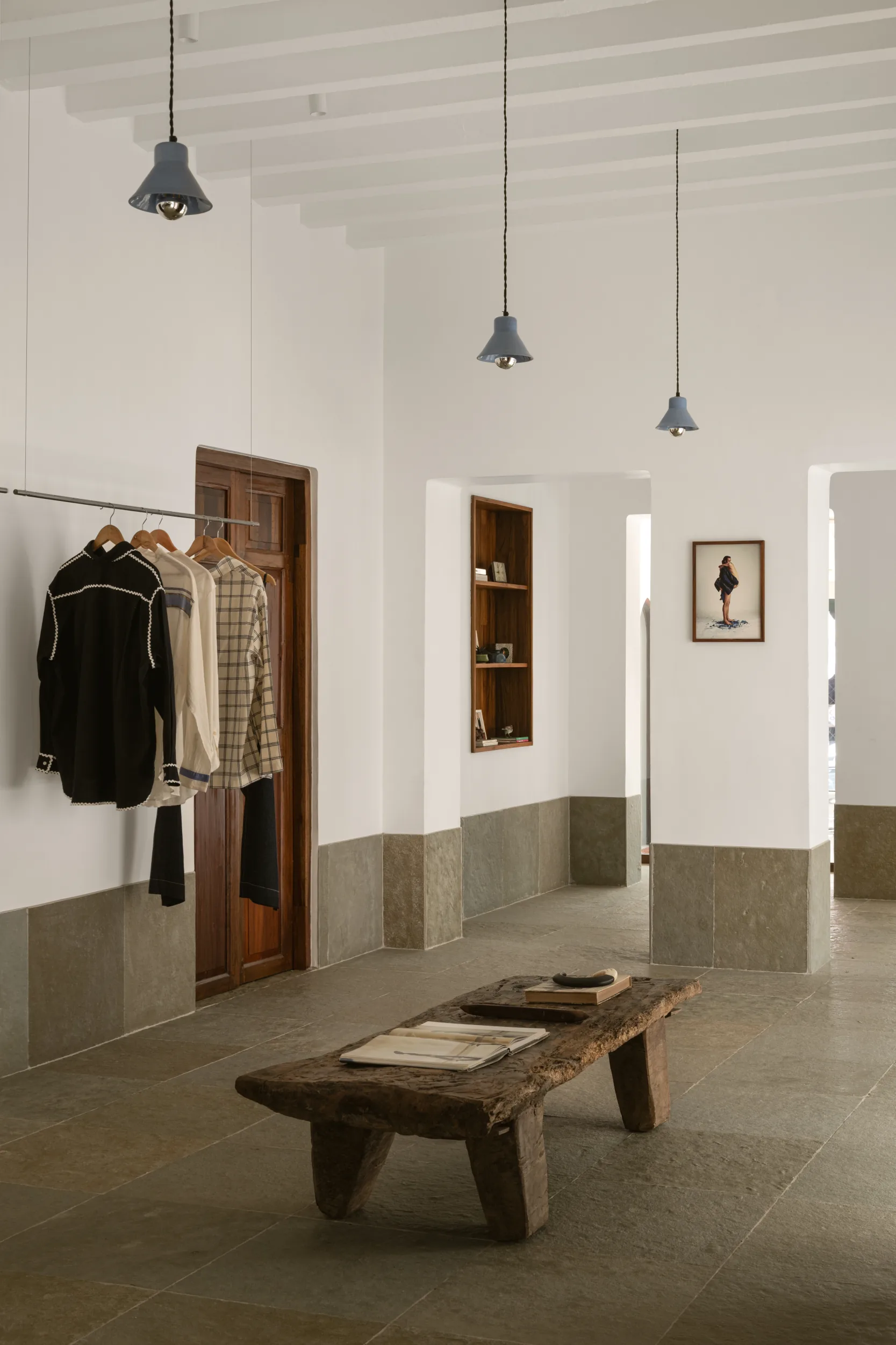 Menswear room at Naushad Ali Pondicherry atelier