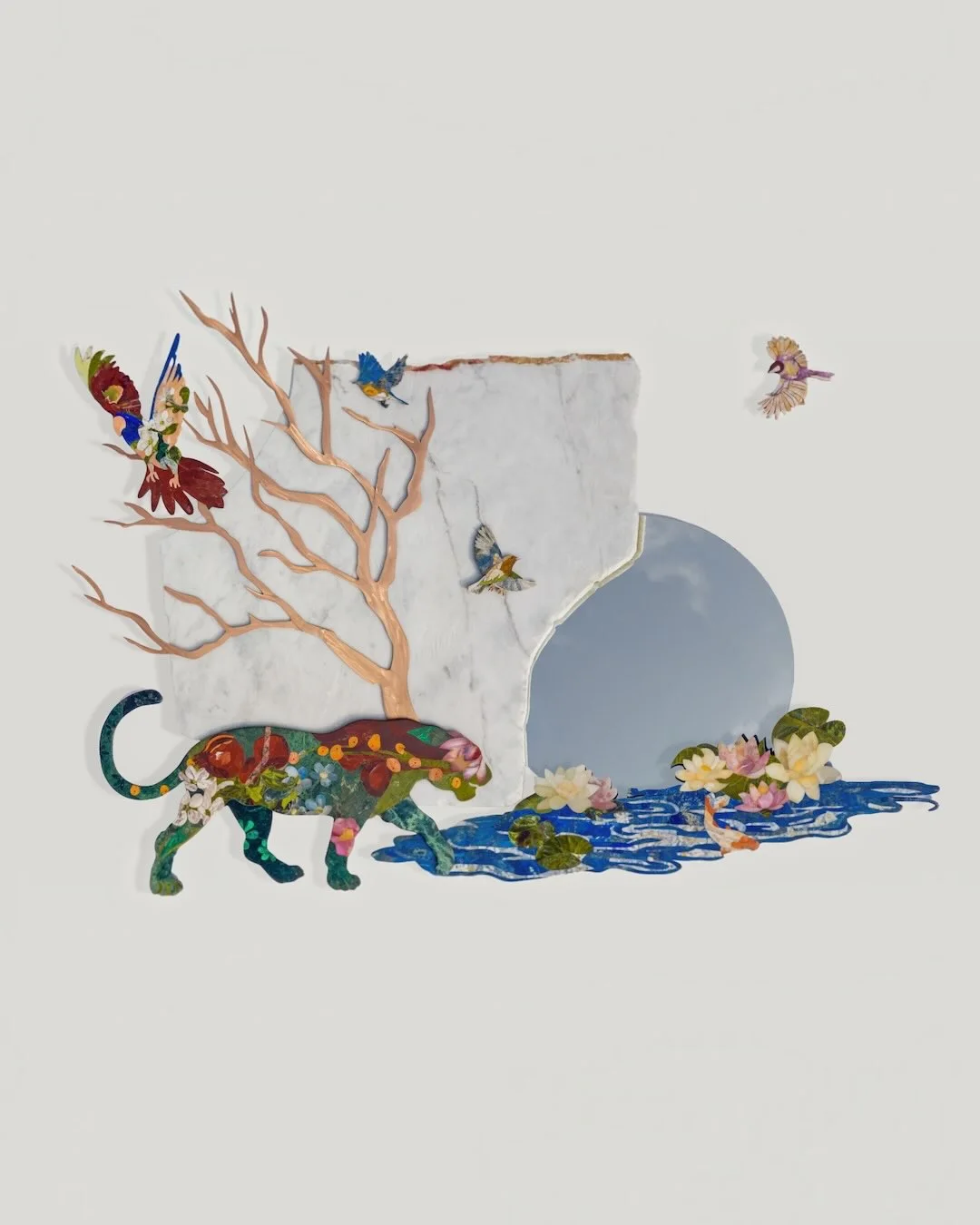 Stone marquetry by Studio Lél
